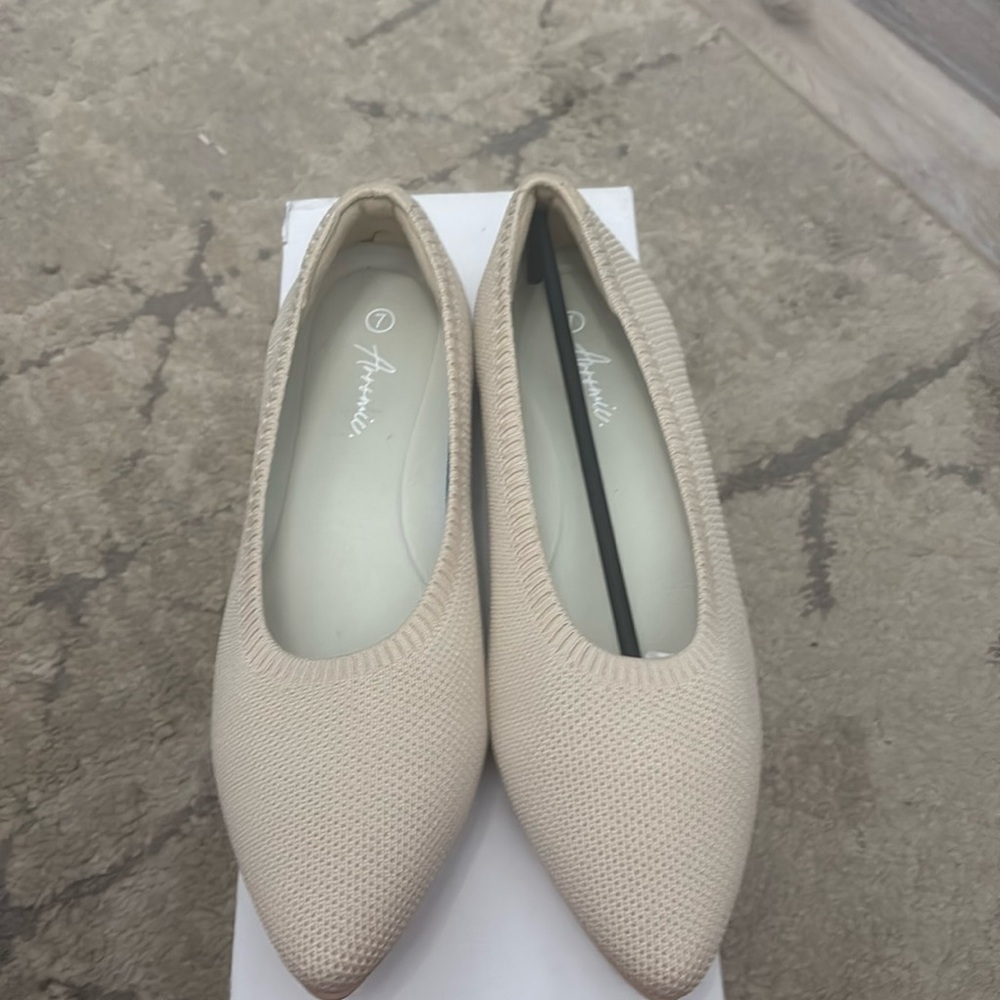 Arromic Flats Shoes Women Washable  Knit Ballet Dressy Shoe Nude new size 7